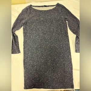 GAP Blue Heather Long Sleeve TShirt Dress
